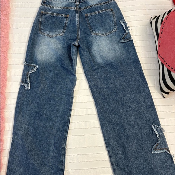 Disclosure Star Embellished Blue Jeans - Picture 2 of 3